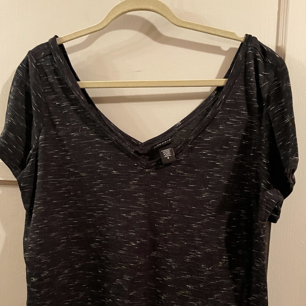Torrid Black Top With Splashes Of White. - image 3